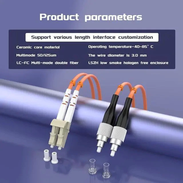 Alt view image 5 of 5 - 7.5Meters 25ft LC/UPC-FC/UPC Multi-Mode Fiber Optic Cable LC to FC OM1 Jumper Optical Patch Cord Duplex 62.5/125um Orange LC-FC
