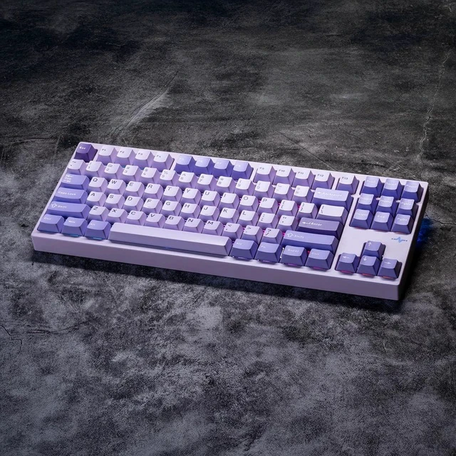 Alt view image 3 of 7 - WOBKEY Crush 80 Reboot CNC Aluminum 5-Second Quick-Release Triple-Mode Connectivity Mechanical Keyboard with Superior Acoustics (Pro Purple)