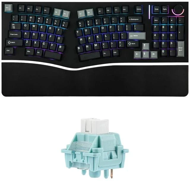 Main image of Feker Alice98 98 Keys Gaming Keyboard with LEOBOG Ice Vein 100 Pcs 42gf Linear Keyboard Switches