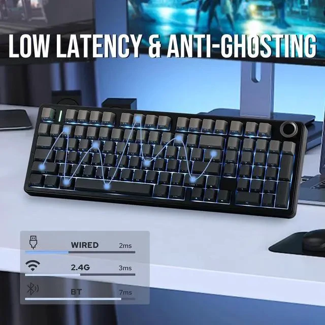 Alt view image 4 of 7 - X Aula F99 PRO Wireless Gaming Keyboard Nimbus Switch+35 Pieces Wisteria V2 Linear 38gf Keyboard Switches Set