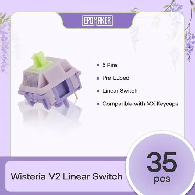 Alt view image 7 of 7 - X Aula F99 PRO Wireless Gaming Keyboard Nimbus Switch+35 Pieces Wisteria V2 Linear 38gf Keyboard Switches Set