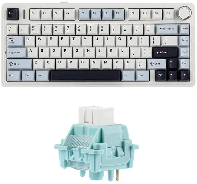 Main image of Aula F75 PRO 75% Gaming Keyboard with LEOBOG Ice Vein 100 Pcs 42gf Linear Keyboard Switches