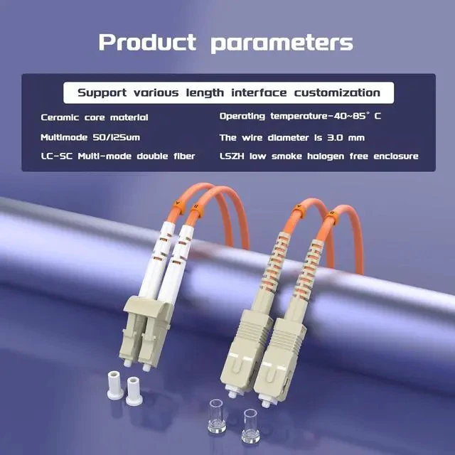 Alt view image 5 of 5 - 100Meters 328ft LC/UPC-SC/UPC Multi-Mode Fiber Optic Cable LC to SC OM1 Jumper Optical Patch Cord Duplex 62.5/125um Orange LC-SC