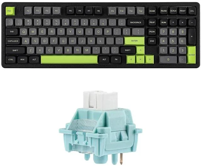 Main image of Blade101 Aluminum Gaming Keyboard LEOBOG Ice Vein 100 Pcs 42gf Linear Keyboard Switches