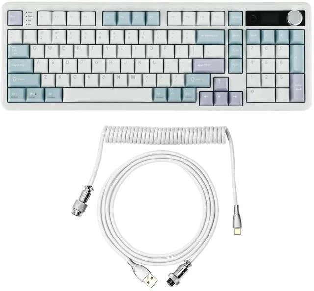 Main image of TH99 PRO 96% Mechanical Keyboard with Screen & Knob+Mix 1.8m Coiled Keyboard Cable