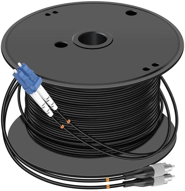Main image of 400M LC to FC Outdoor Armored Duplex 9/125 SM Fiber Optic Cable Jumper Optical Patch Cord Singlemode 400Meters 1300ft LC-FC