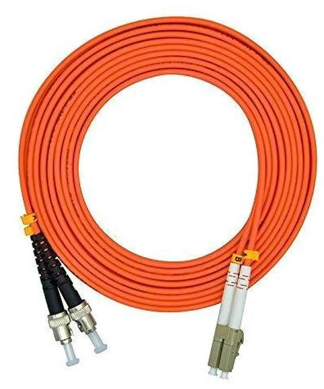 Alt view image 2 of 2 - 100 Meters 328ft LC to ST Duplex 62.5/125 OM1 Multimode Fiber Optic Cable Jumper Optical Patch Cord LC-ST