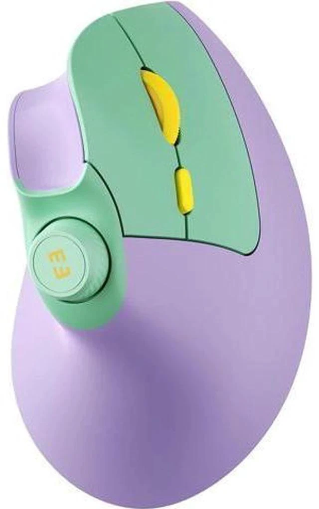 Main image of Ergonomic Mouse Rechargeable USB+Dual Bluetooth MOU-302 Vertical Wireless Mouse with Volume Knob Quiet Clicks Multi-Device Cordless Mice Compatible for Windows PC Laptop Mac OS Purple