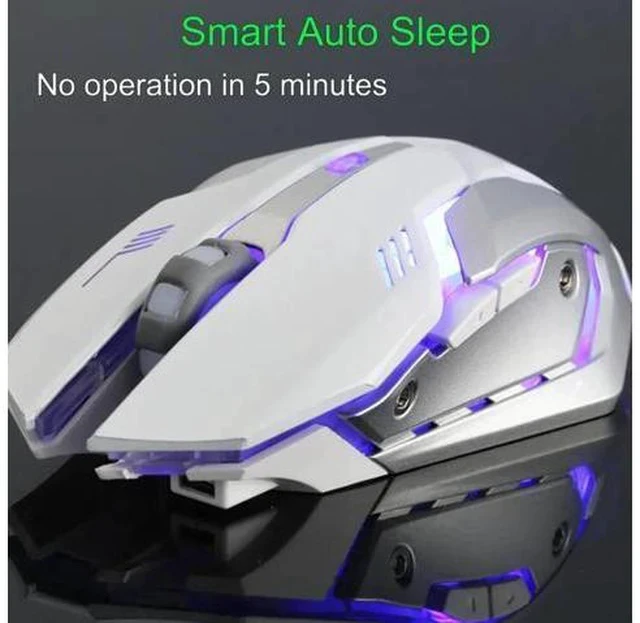Alt view image 4 of 5 - Professional Ergonomic Gaming Rechargeable X7 Optical Wireless Silent LED Backlit USB 20A Drop Shipping