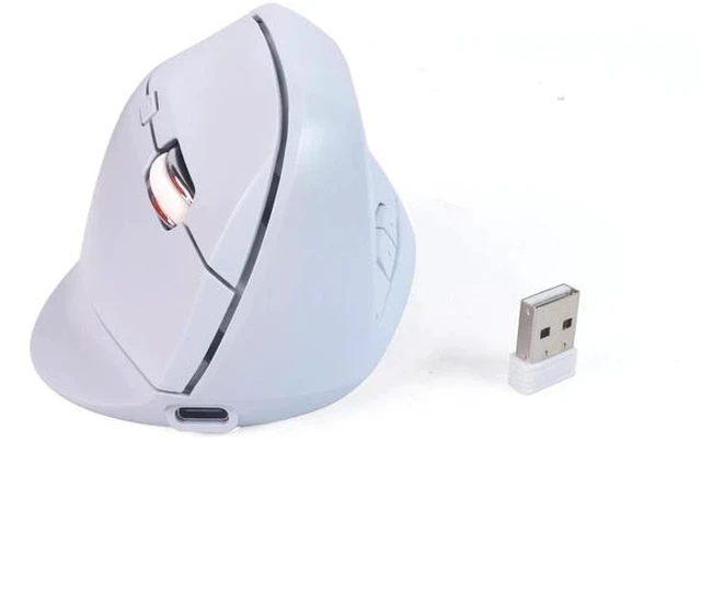 Main image of Bluetooth Mouse,Ergonomic Vertical Mouse Wireless Rechargeable Mice Dual Mode (Bluetooth & USB), Vertical Optical Mice with USB Receiver, 6 Buttons 1600 DPI for Laptop,Computer, Mac, Windows(blue)