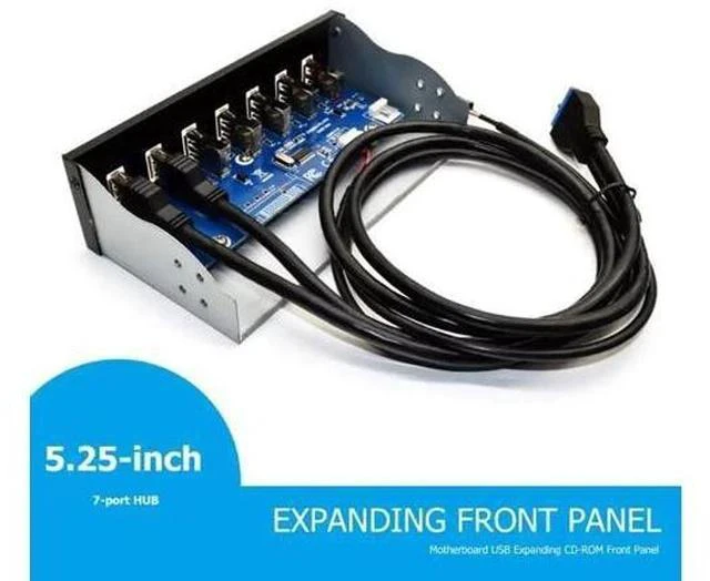 Main image of 3.0 Front Panel 5.25 inch 19 Pin To 2 3.0+4 2.0+BC1.2 Optical Drive Fast Quick Changer Connector for PC Desktop