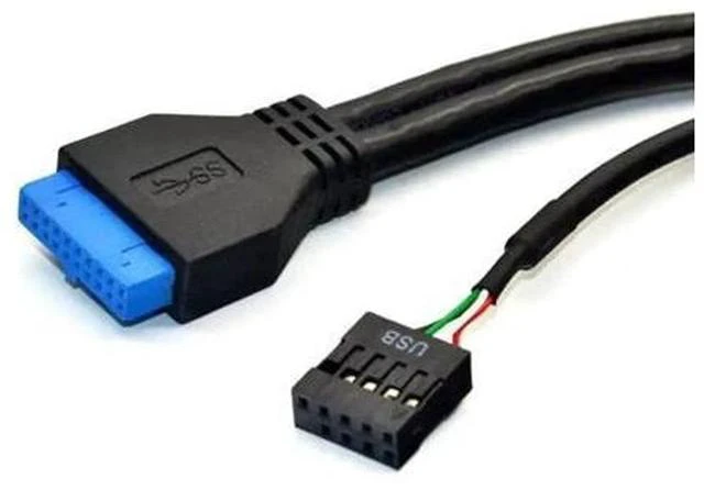 Alt view image 3 of 4 - 3.0 Front Panel 5.25 inch 19 Pin To 2 3.0+4 2.0+BC1.2 Optical Drive Fast Quick Changer Connector for PC Desktop