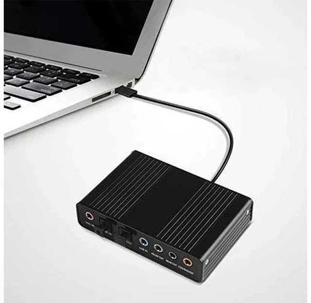 Alt view image 4 of 7 - 6 Channel External Sound Card USB 2.0 External 5.1 Surround Sound Optical S/PDIF Audio Sound Card Adapter For PC Laptop