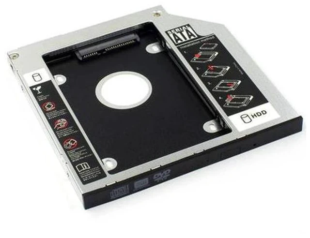 Alt view image 4 of 5 - Optical Drive Bracket External Hard Drive Bracket 12.7/9.5mm Universal SATA 3.0 SSD HDD Hard Drive Enclosure