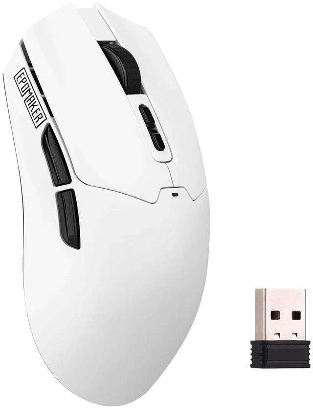 Main image of Click Lite Wireless Gaming Mouse, 800 to 12,000 DPI Adjustable, PAW3311 Sensor, 500mAh, 59g, 2.4G/BT/USB-C Rechargeable Wireless Mouse with 5 Programmable Buttons for PC/Mac/Linux (White)