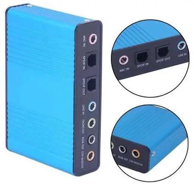 Alt view image 4 of 7 - Sound Card USB 6 Channels 5.1/7.1 Surround Adapter Audio USB 2.0 Optical Sound Card Adapter for PC Laptop Desktop Audio