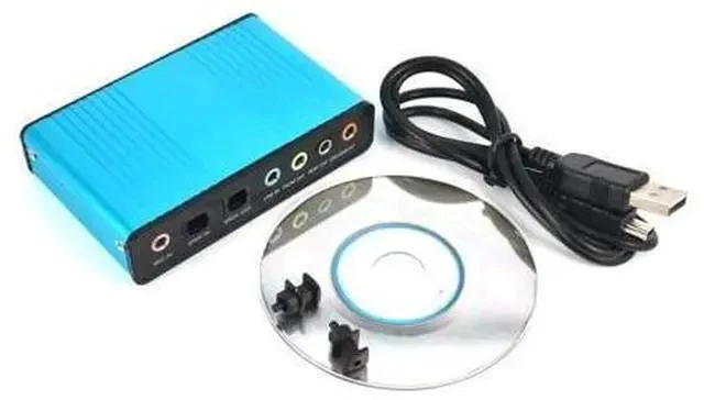 Alt view image 3 of 7 - Sound Card 6 Channel 5.1 / 7.1 Surround Optical External Audio Card Converter CM6206 Chipset for Laptop Desktop