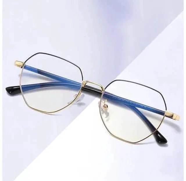 Alt view image 5 of 5 - Glasses Blue Light Blocking Glasses Optical Eye Spectacle UV Blocking Round Glasses Computer Glasses Anti Blue Ray