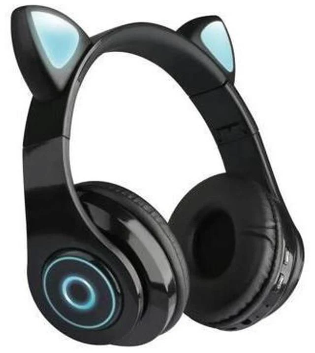 Main image of Cat Ear Bluetooth 5.0 Headset Wireless Hifi Music Stereo Bass Headphones LED Light Mobile Phone Girl Daughter Headset For PC