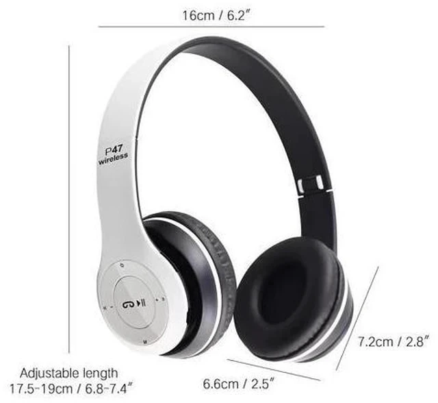 Alt view image 3 of 5 - Blutooth Wireless Headphone Audio Stereo Cordless Headset Auriculares Bluetooth Earphone For Computer Head Phone PC With Mic