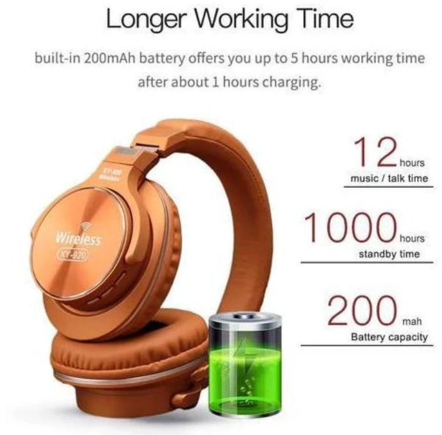 Alt view image 3 of 7 - Ho Wireless Headphones Gaming Headset Stereo foldable Sport Earphone Microphone Gaming Cordless Auriculares Audifonos