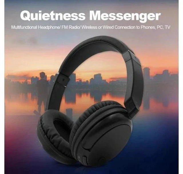 Alt view image 5 of 5 - Wireless Headphones Over-Ear Music Earphones AUX Transmitter 3.5mm Wired Headset w/ Mic Radio for TV PC Phones MP3 Player