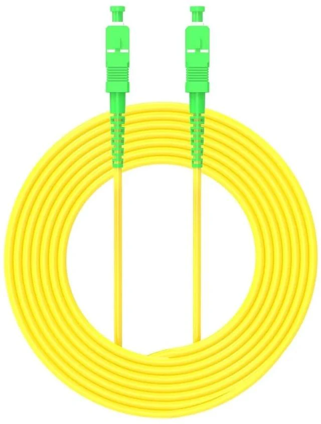 Alt view image 2 of 2 - 20meter 65ft SC/APC to SC/APC Fiber Optic Cable Jumper Optical Patch Cord Simplex Single-Mode 9/125 SC-SC