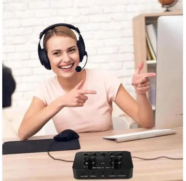 Alt view image 2 of 6 - USB 2.0 External Sound Card Virtual 7.1 Channel 3D Mini Audio Adapter For Microphone Headphone USB C Type C Sound Card