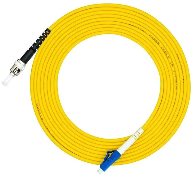 Alt view image 2 of 2 - 100 Meters 328ft LC to ST Fiber Optic Cable Jumper Optical Patch Cord Simplex Single-Mode 9/125 LC-ST