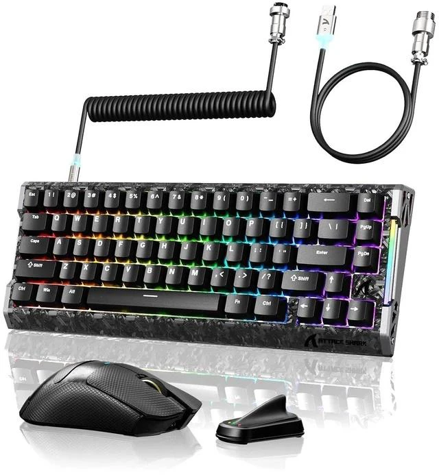 Main image of R68HE + X11 Ultra Gaming Keyboard & Mice,8K Polling Rate Carbon Fiber,60% Wired Rapid Trigger Hall E
