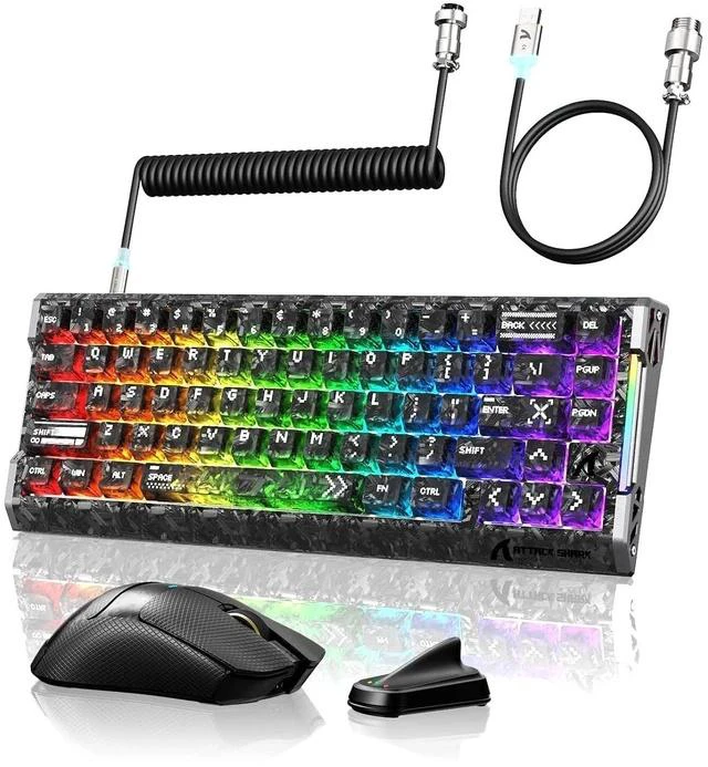 Main image of R68HE + X11 Ultra Gaming Keyboard & Mice,8K Polling Rate Carbon Fiber,60% Wired Rapid Trigger Hall E