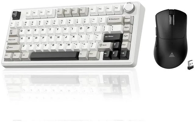 Main image of A75 and SM805, Wireless Keyboard and Mouse Combo for Gaming (A75 White & SM805 Black)