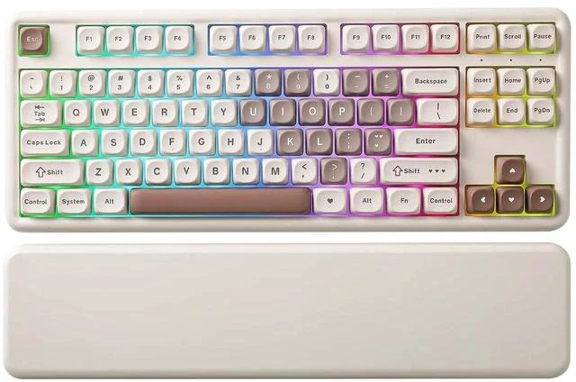 Main image of B87 Wireless Mechanical Keyboard,QMK/VIA Programmable,TKL Layout 87 Keys,BT/2.4G/USB-C,Hot Swap Gask