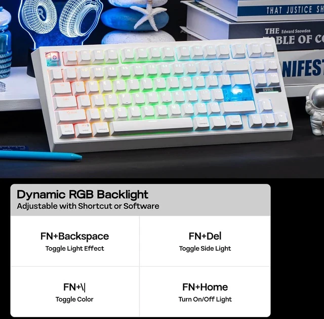 Alt view image 4 of 7 - G84 HE Wireless Hall Effect Keyboard+NEX Pro Wireless Gaming Mouse with RGB Charging Dock