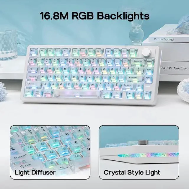 Alt view image 5 of 7 - HE75 V2 Hall Effect Gaming Keyboard+NEX Pro Wireless Gaming Mouse with RGB Charging Dock