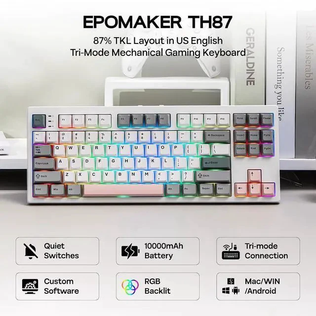 Alt view image 2 of 7 - TH87 Wireless Mechanical Keyboard with 10000mAh Battery+G7 Pro Wireless Gaming Headset