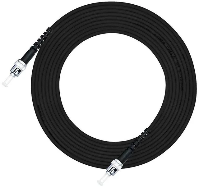 Alt view image 2 of 2 - 40M ST to ST Outdoor Armored Simplex 9/125 SM Fiber Optic Cable Jumper Optical Patch Cord Singlemode 40Meters 130ft ST-ST