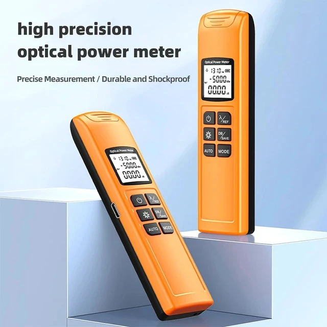 Alt view image 6 of 7 - Fiber Optic Power Meter, Rechargeable Optical Power Tester -50~+26 dBm, 10 Wavelengths Fiber Optic Cable Tester with LED Light, Support SC/ST/FC(with FC to LC Coupler Adapters)