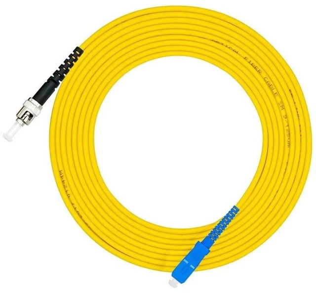 Alt view image 2 of 2 - 100 Meters 328ft SC to ST Fiber Optic Cable Jumper Optical Patch Cord Simplex Single-Mode 9/125 SC-ST