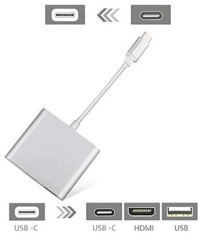 Alt view image 3 of 6 - C USB 3.1 to USB-C 4K USB 3.0 Adapter 3in1 Hub For Apple Macbook NEW usb3.1 Adapter Cable Dropshipping