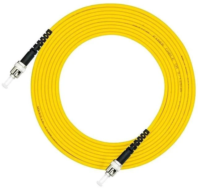 Alt view image 2 of 2 - 100 Meters 328ft ST to ST Fiber Optic Cable Jumper Optical Patch Cord Simplex Single-Mode 9/125 ST-ST