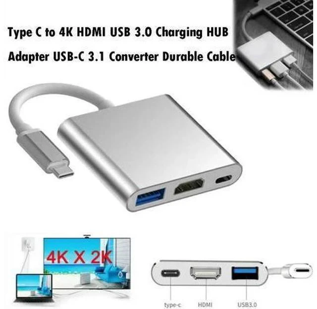 Alt view image 5 of 6 - C USB 3.1 to USB-C 4K USB 3.0 Adapter 3in1 Hub For Apple Macbook NEW usb3.1 Adapter Cable Dropshipping