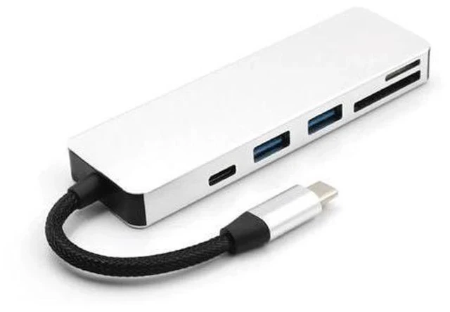 Main image of 5-in-1 USB C Hub Multi-Port Adapter with 1 USB 3.1 Port and 2 USB 3.0 Ports SD TF Card Reader for Type C Devices