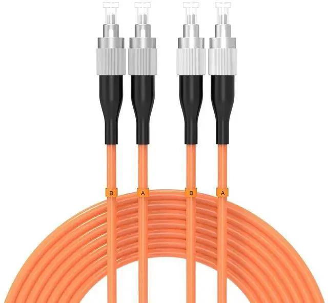 Main image of 75Meters 246ft FC/UPC-FC/UPC Multi-Mode Fiber Optic Cable FC to FC OM1 Jumper Optical Patch Cord Duplex 62.5/125um Orange FC-FC