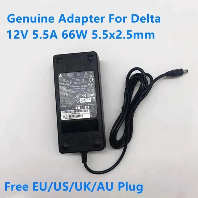 Alt view image 3 of 4 - Delta ADP-66CR B 12V 5.5A 66W 5.5x2.5mm AC Adapter For DPS-60PB A 12V 5A 60W Monitor Laptop Power Supply Charger