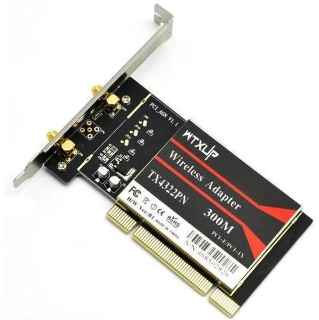 Alt view image 3 of 7 - for Broadcom BCM43224 802.11n 300Mbps Wireless Wi-Fi Card Desktop PCI WiFi Adapter Network Adapter for MAC/Windows 7/8/10