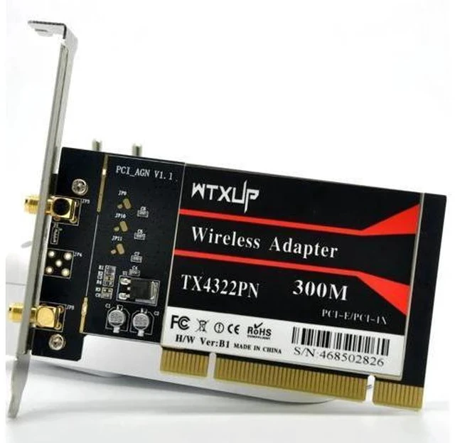 Alt view image 4 of 7 - for Broadcom BCM43224 802.11n 300Mbps Wireless Wi-Fi Card Desktop PCI WiFi Adapter Network Adapter for MAC/Windows 7/8/10