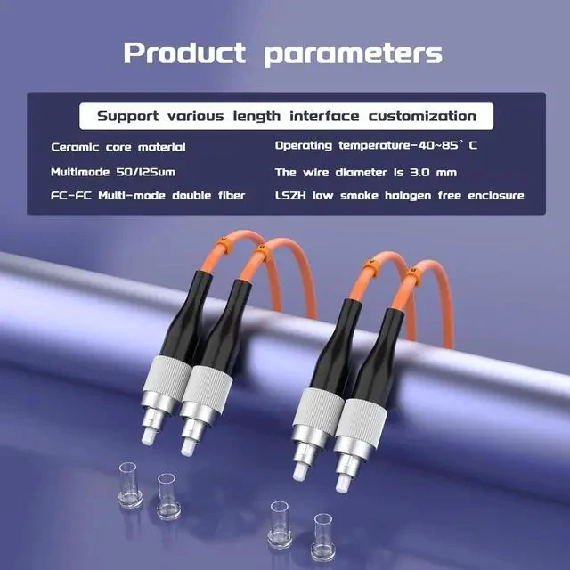 Alt view image 5 of 5 - 75Meters 246ft FC/UPC-FC/UPC Multi-Mode Fiber Optic Cable FC to FC OM1 Jumper Optical Patch Cord Duplex 62.5/125um Orange FC-FC