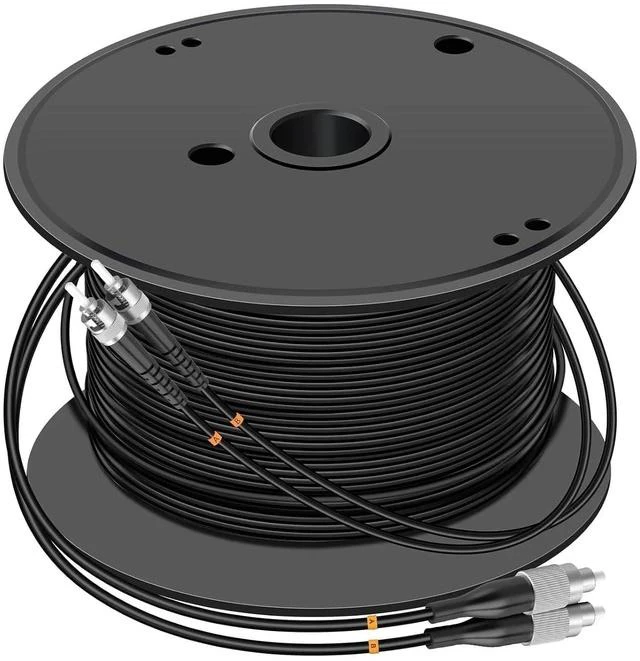 Main image of 600M FC to ST Outdoor Armored Duplex 9/125 SM Fiber Optic Cable Jumper Optical Patch Cord Singlemode 600Meters 1968ft FC-ST