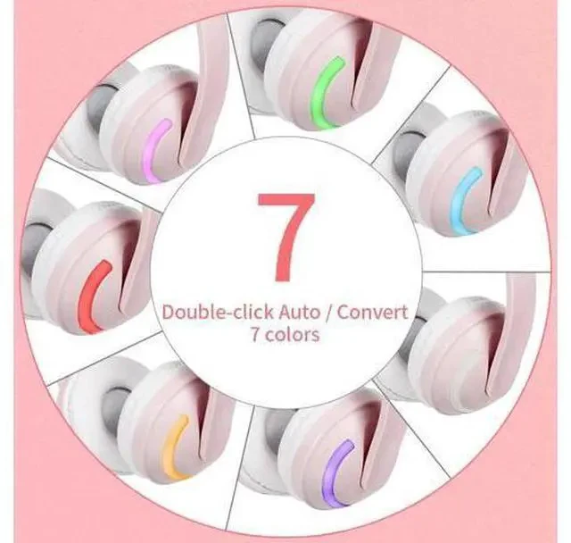 Alt view image 5 of 7 - Glowing Cat Ear Headphones Colorful Led Light Wireless Stereo Headset Computer Phone Gaming Headphone For Women Gifts